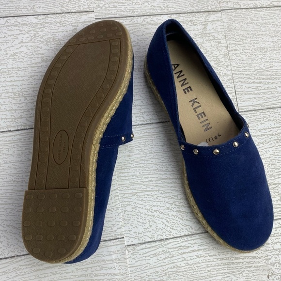 Anne Klein Kaily navy blue suede espadrille slip on flats size 6.5 - Picture 4 of 9